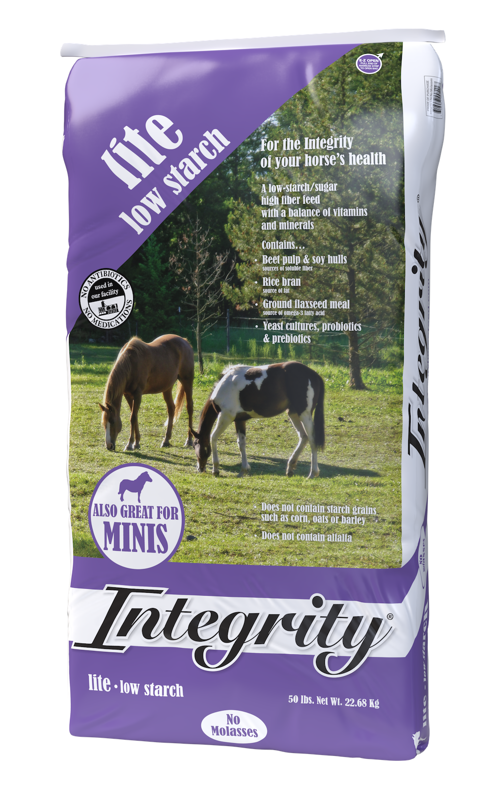 lite horse feed - no molasses