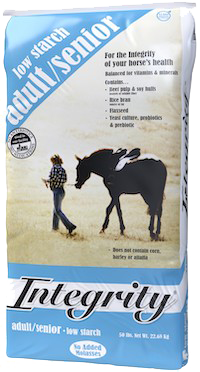 Integrity Adult/Senior horse feed without molasses